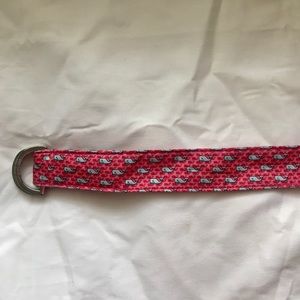 EUC Vineyard Vines Pink Belt with Whales Sz XL